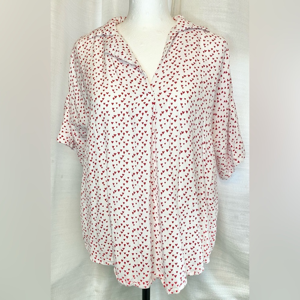 Sim & Sam Collared V Neck Shirt